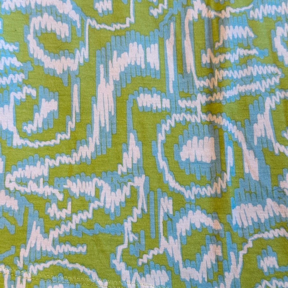 Title Nine Breeze Skirt Knit Stretches Lime Green Blue White Sporty Casual 4 6 S - Picture 3 of 8